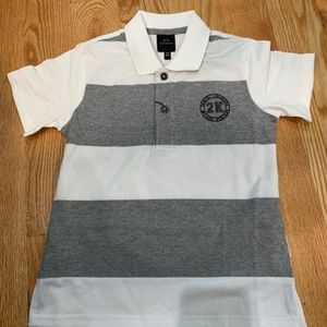 Armani Exchange Colorblock Striped Polo Shirt